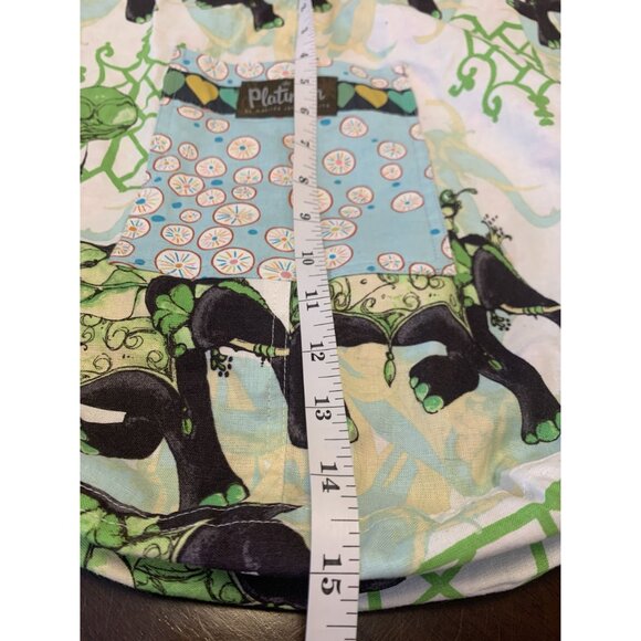 Matilda Jane Platinum Reversible Shoulder Tote Bag Elephant Geometric Print Size - Picture 5 of 6